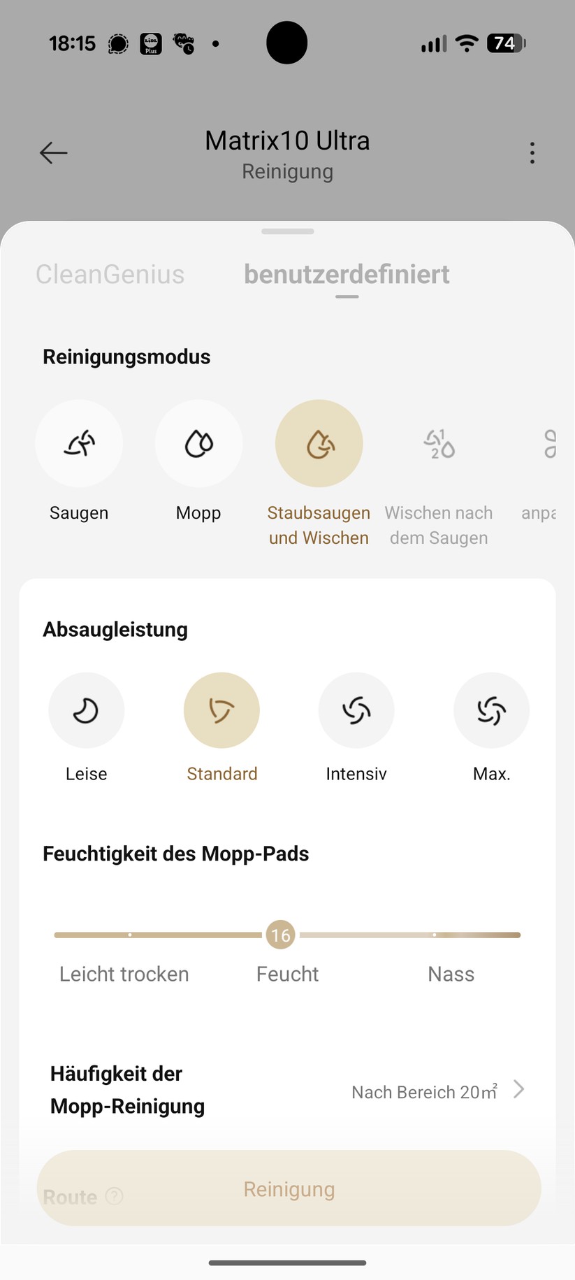 Dreame Matrix 10 Ultra – App & Einrichtung