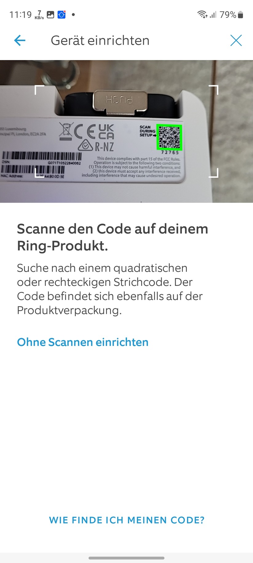 Ring Intercom: Einrichtung