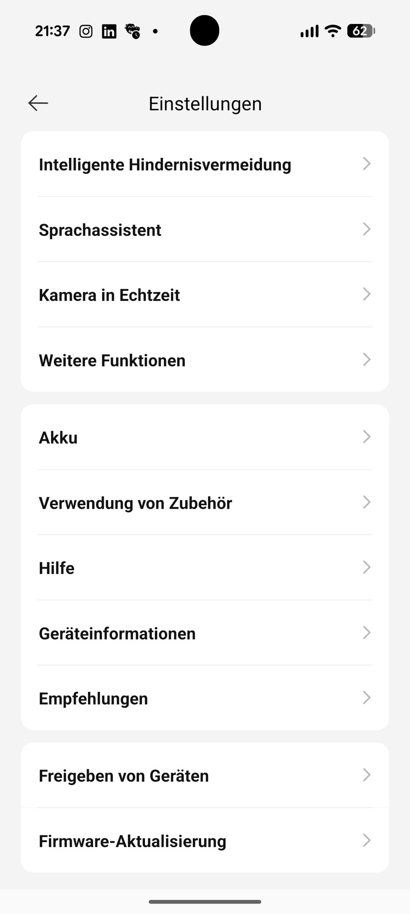 Dreame Matrix 10 Ultra – Einstellungen in der App 