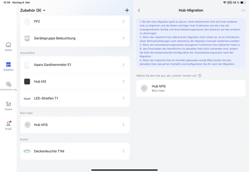 Inbetriebnahme des Aqara M3 mit der Aqara-App