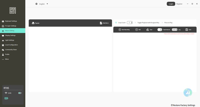 Epomaker RT85 - Bilder App 
