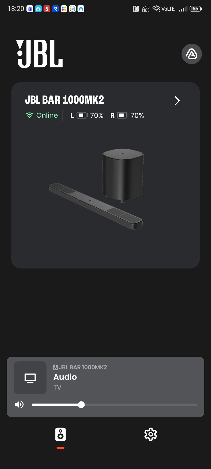 Mit der App JBL One wird die JBL BAr 1000MK2 eingerichtet.