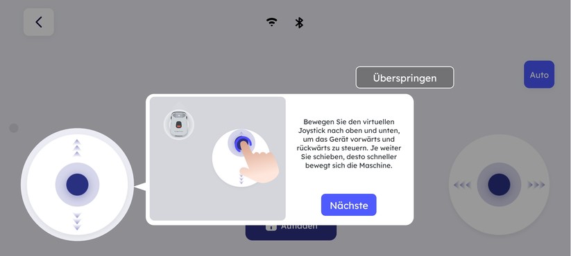 Der Anthbot Genie 3000 bietet auch eine automatische Kartierung. Das ist aber bei Gärten ohne feste Begrenzung zu etwa Beeten nicht sinnvoll. Exakter wird die Karte, wenn man manuell kartiert. Hierfür steuert man den Mähroboter einmal um den Rasen. Schließt sich der Kreis, stoppt die Kartierung automatisch und speichert die Karte ab. Zonen zur Aufteilung der Rasenfläche kann man später hinzufügen.