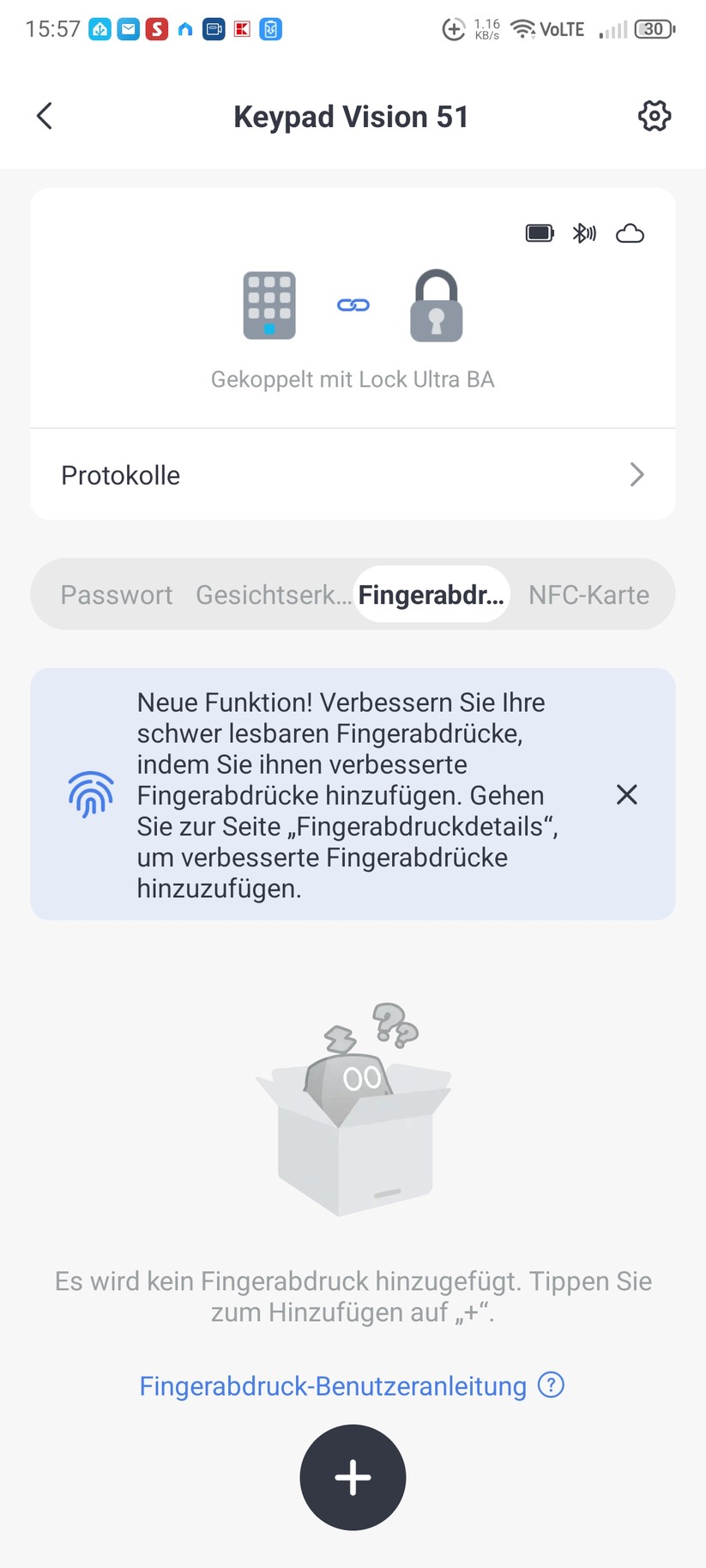Lock Ultra, Keypad, Hub Mini: Die Einrichtung erfolgt über die Switchbot-App.