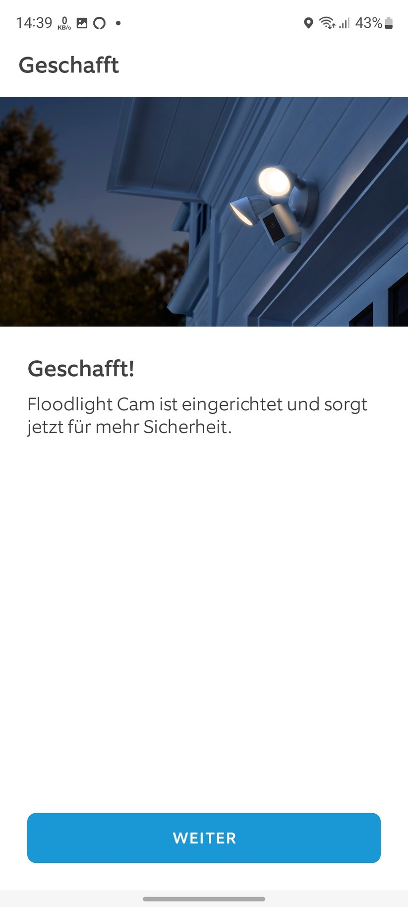 Ring Floodlight Cam Wired Plus: App