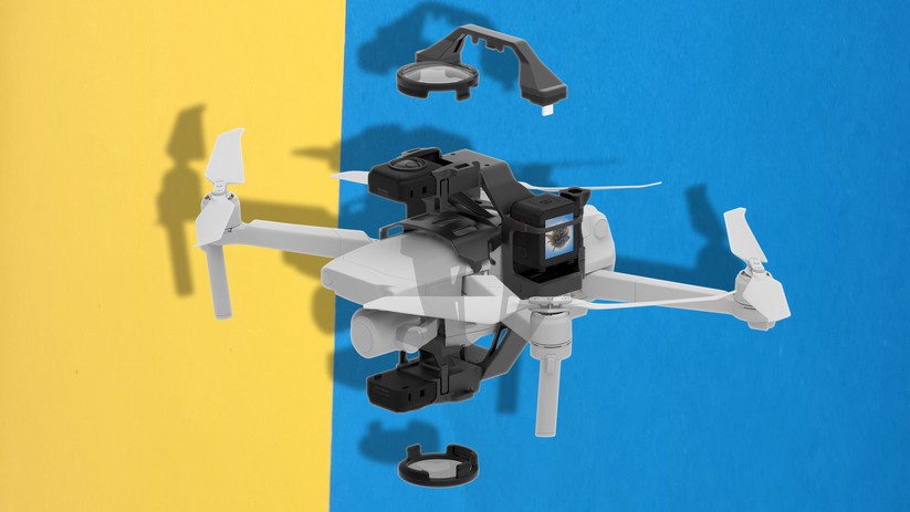 Bei der Nutzung mit der Mavic-2-Reihe blockiert die One R das GPS der Drohne.