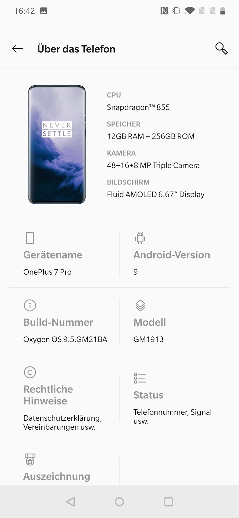 Informationen zum Smartphone