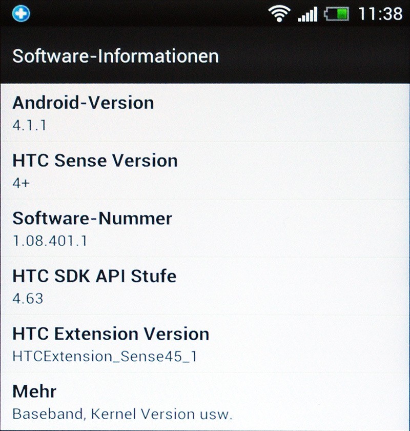 Etwas verwirrend: HTC Sense 4+ hat auch die Versionsnummer 4.5.