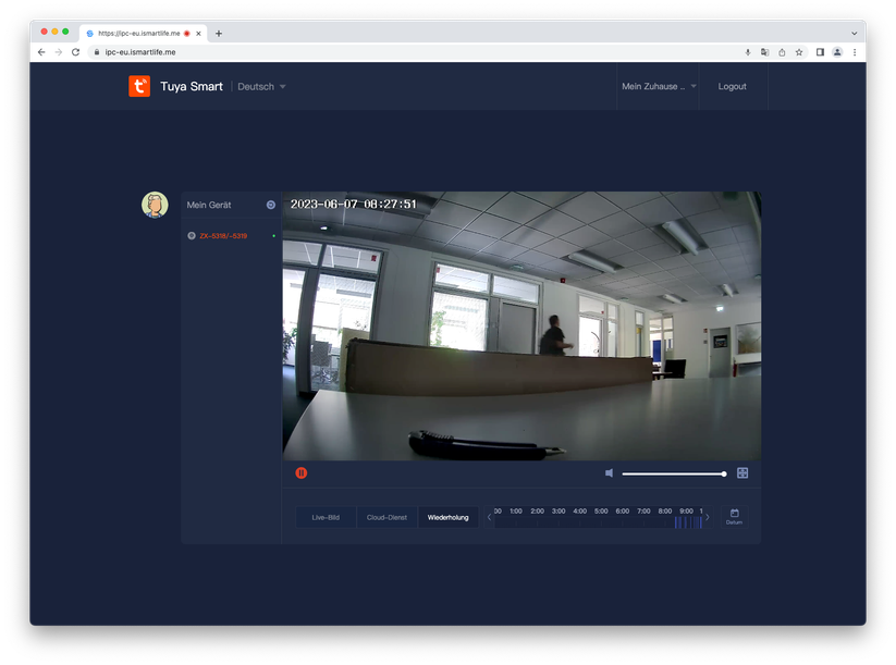 Visortech Outdoor-Wandleuchte mit 2K-Outdoor-Kamera ZX-5319: Den Livestream können Anwender auch mit einem kompatiblen Browser betrachten.
