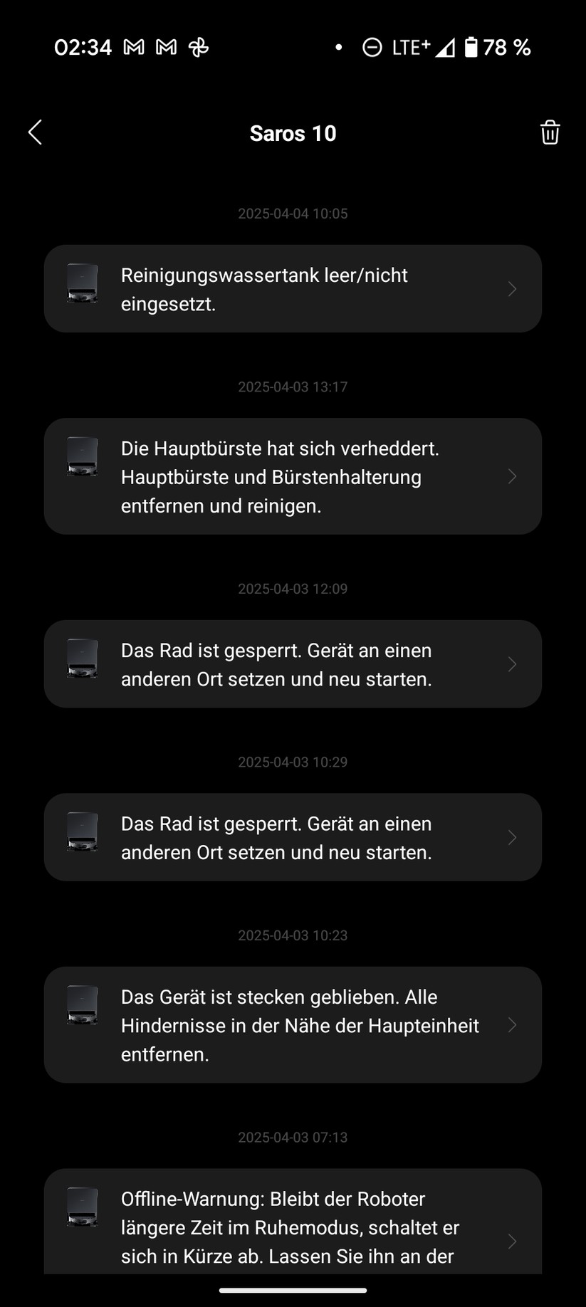 Roborock Saros 10 Screenshot