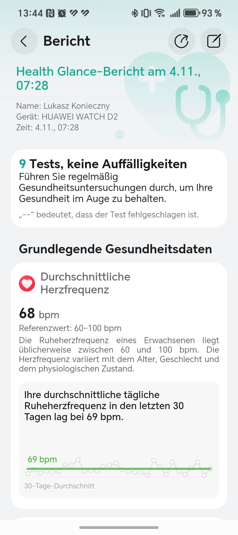 Huawei Watch D2 - Health App 