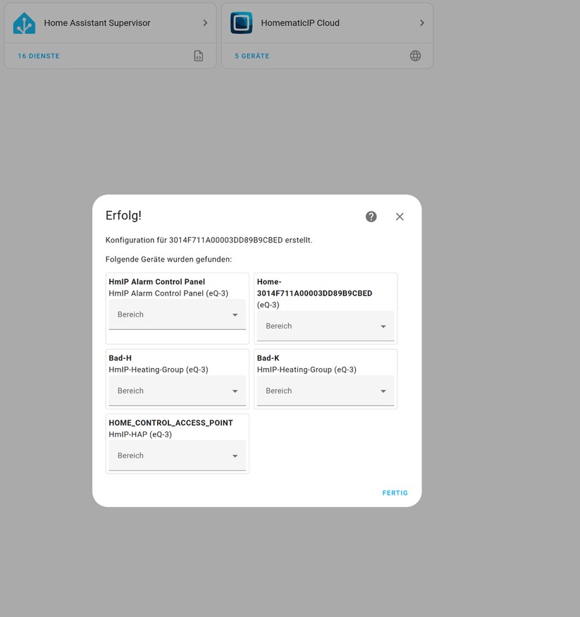 Homematic IP: Integration in Home Assistant