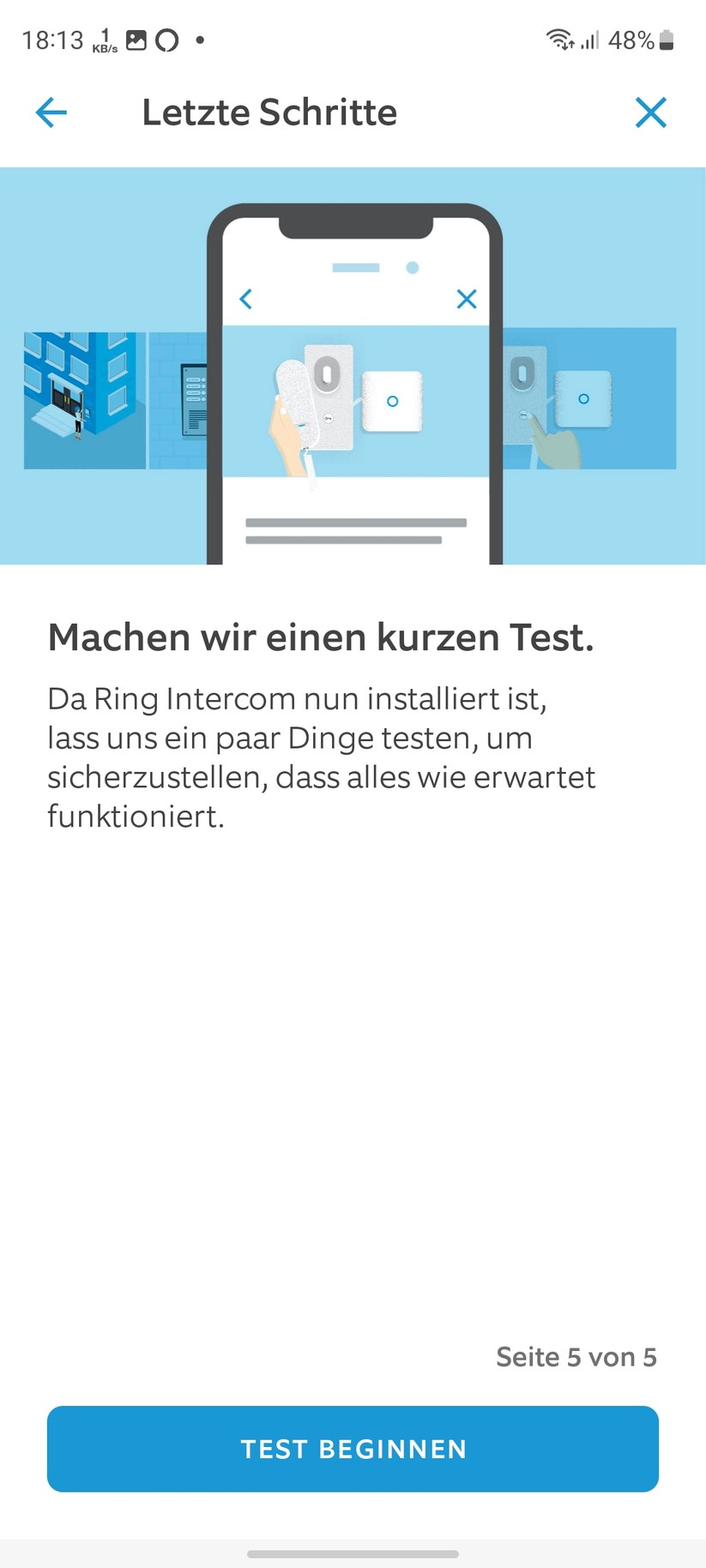 Ring Intercom: Einrichtung