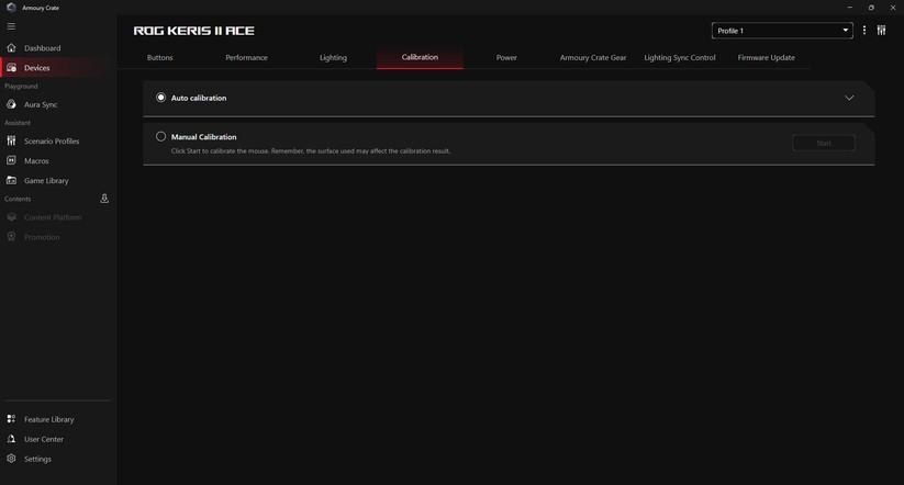 Asus ROG Keris II Ace - Bilder App