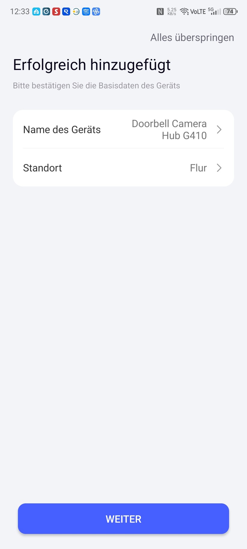 Die Inbetriebnahme des Aqara Doorbell Camera Hub G410 ist einfach und schnell erledigt.