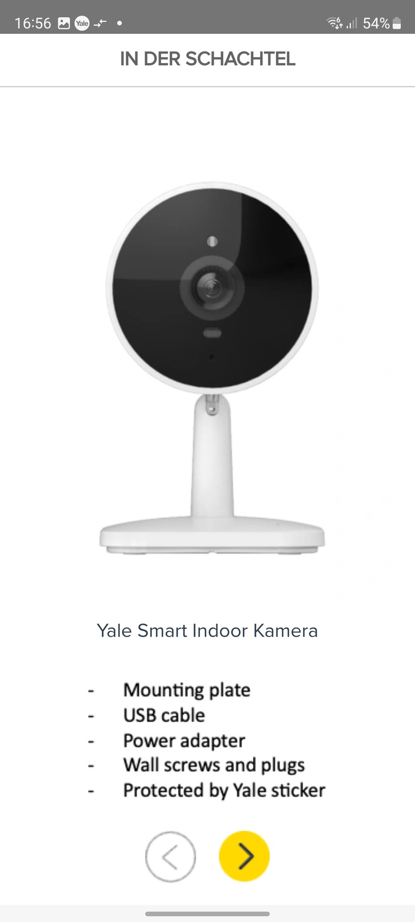 Yale Smart Indoor Camera: Einrichtung