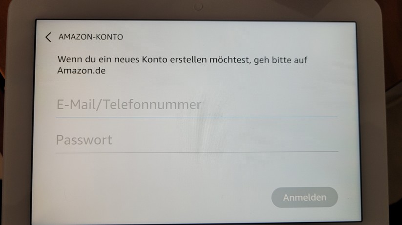 Amazon Echo Hub: Einrichtung