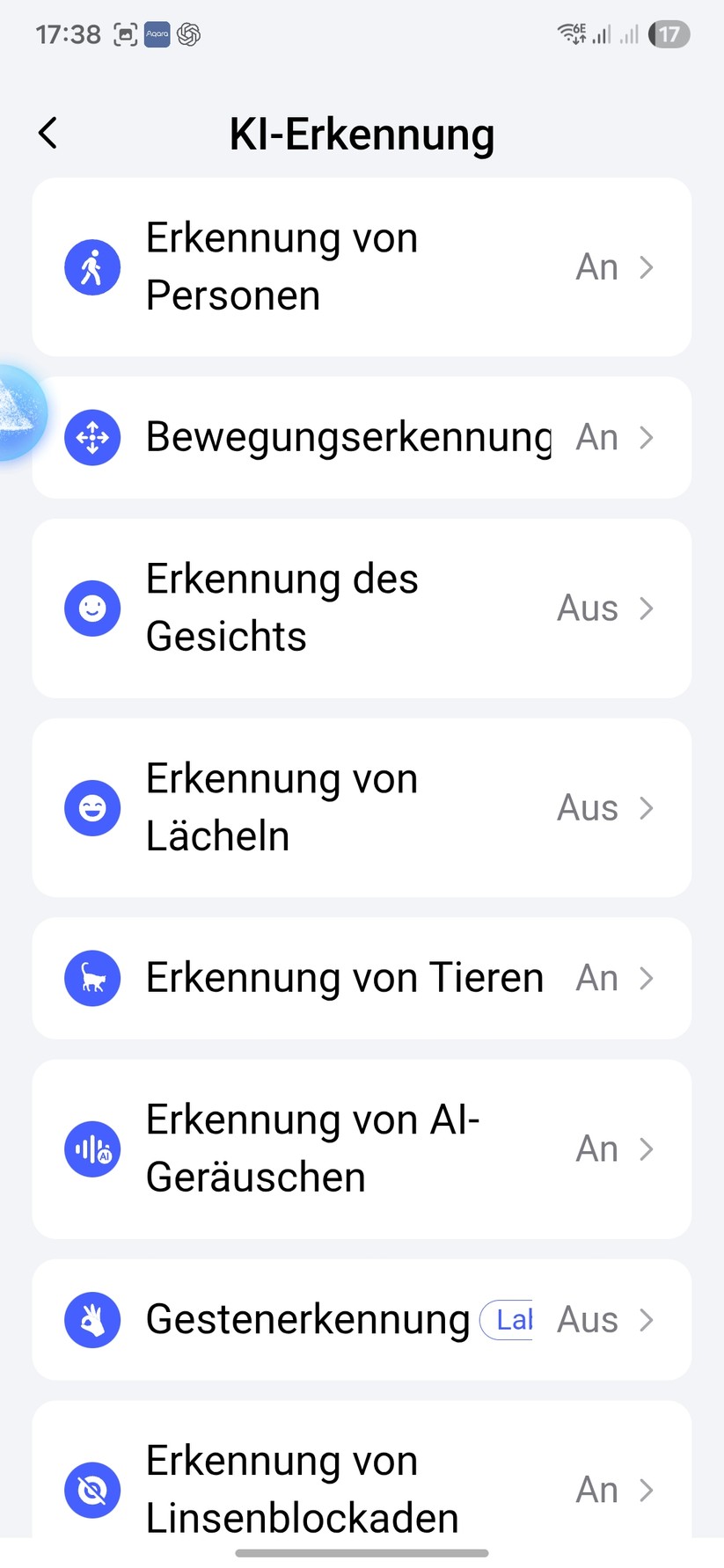 Die Steuerung der Überwachungskamera erfolgt mit der Aqara-App. Damit kann man sie auch für Automatisierungen nutzen.