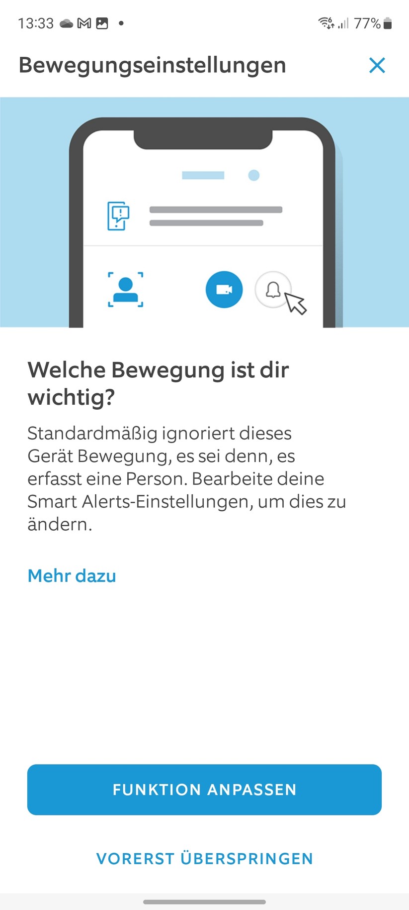Ring Stick Up Cam Pro Akku: Die Einrichtung ist einfach und bietet viele Erläuterungen zur Kamera. Vorbildlich.
