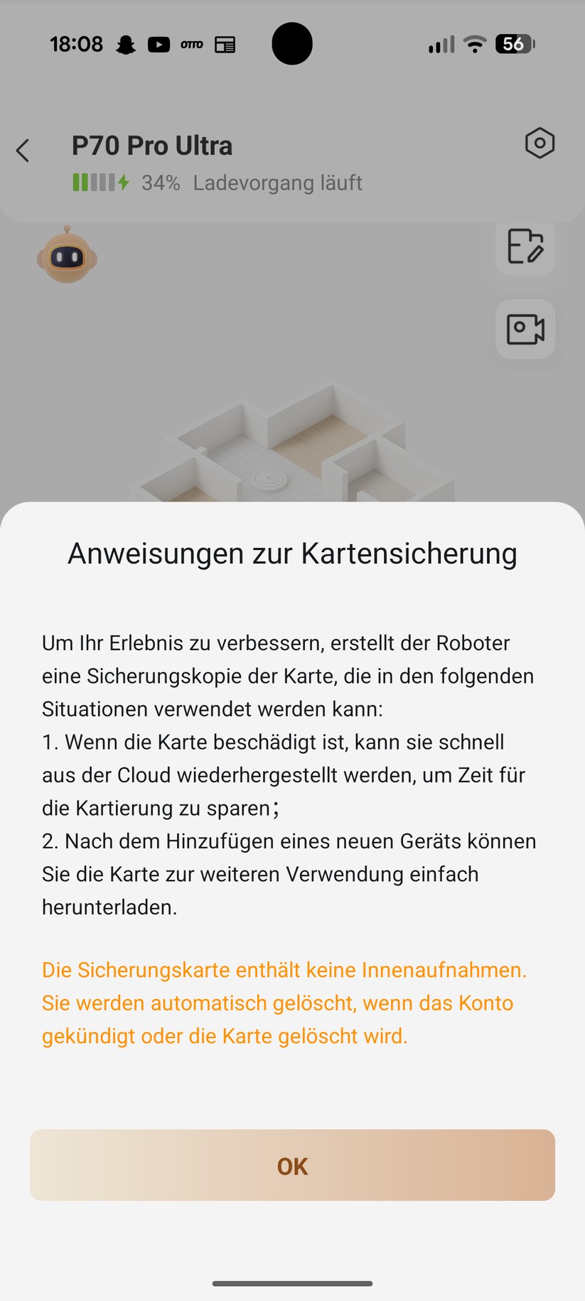 Mova P70 Pro Ultra – App & Einrichtung