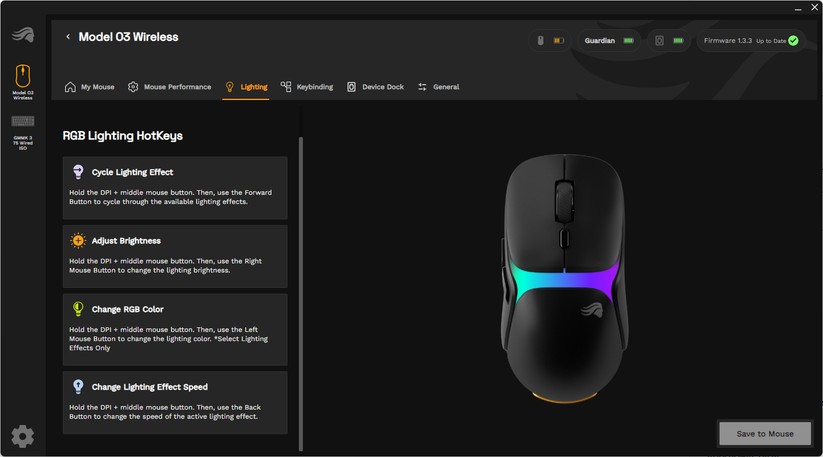 Glorious Model O3 Wireless - Bilder App