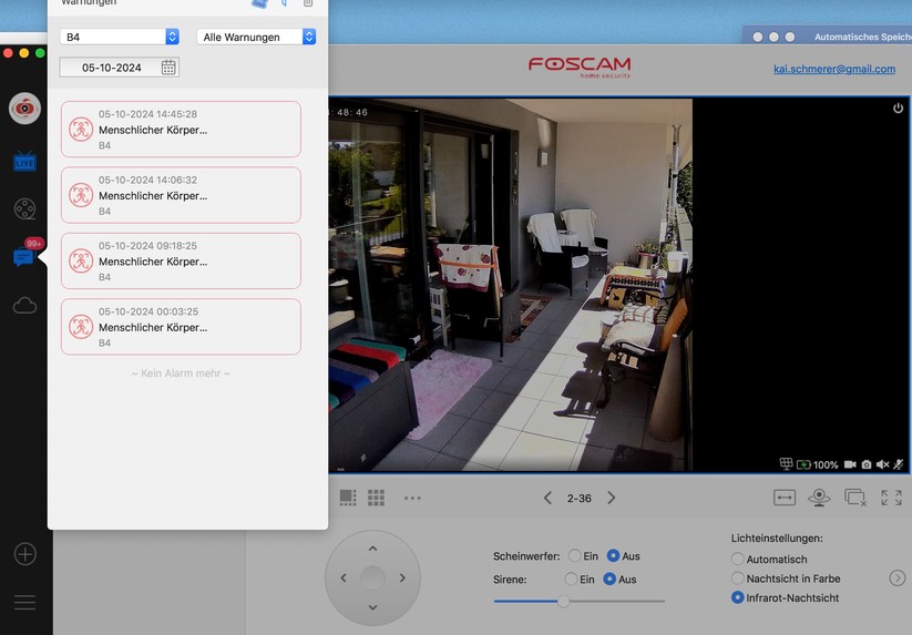 Foscam B4: iOS-App und Desktop-Anwendung