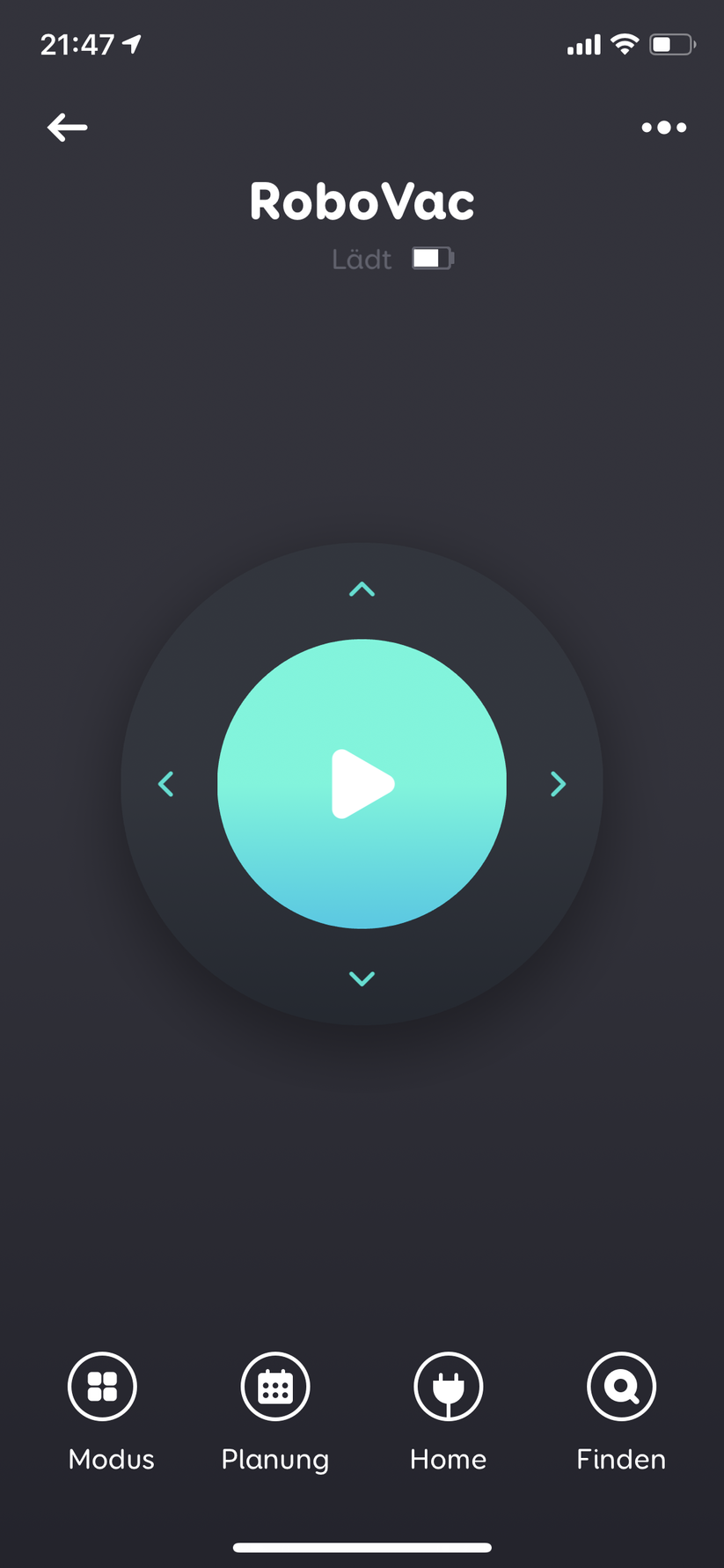 Hauptansicht der App