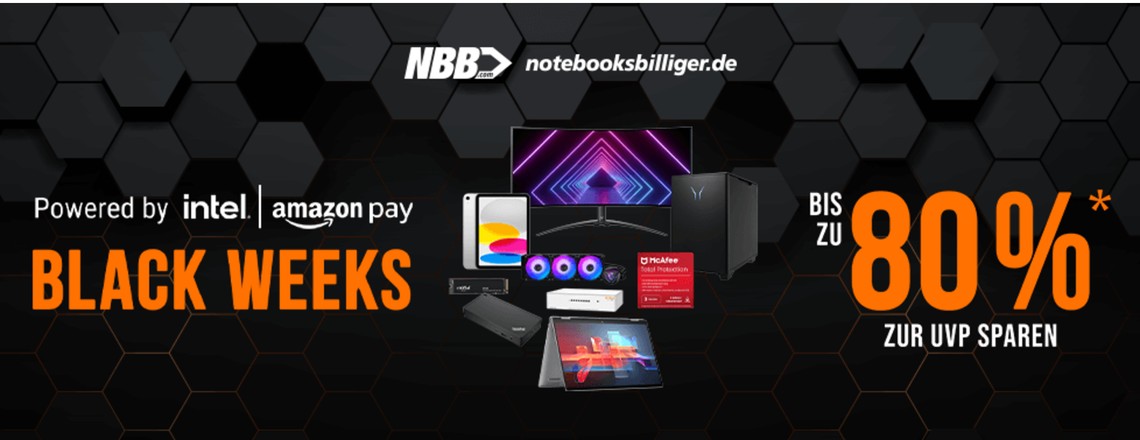 Bis zu 80 Prozent Rabatt: Notebooksbilliger.de Black Weeks mit Top ...