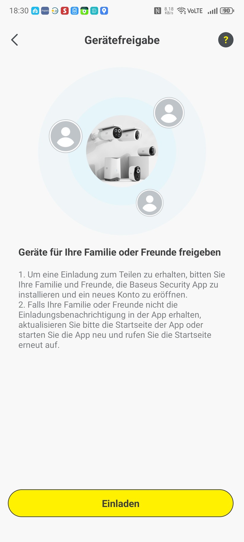 Baseus Security S2: Konfiguration mit der App