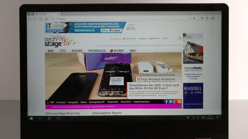 Über das Display kann beim Preis des Gerätes nicht meckern, im Gegenteil.