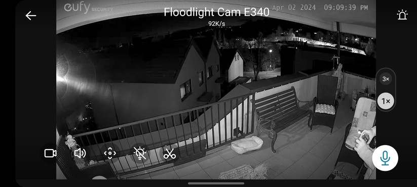 Eufy Floodlight Cam E340: Aufnahmen