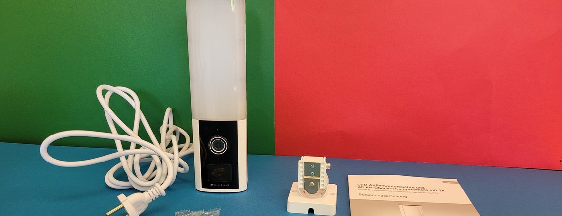 Visotech LED-Außenwandleuchte mit 2K-Überwachungskamera (ZX-5319-919)