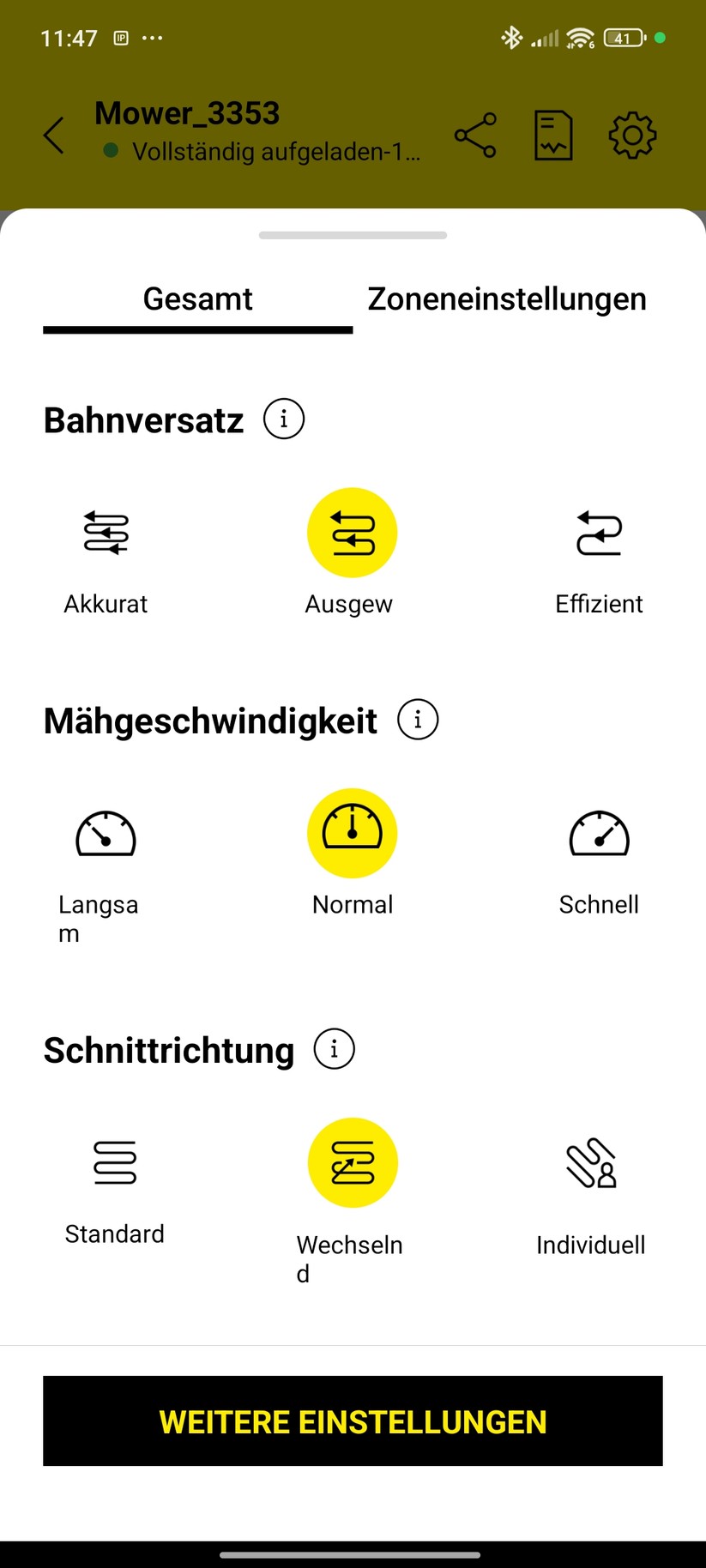 Mit der Kärcher-App Outdoor-Robots wird der RCX 6 in Betrieb genommen und gesteuert.