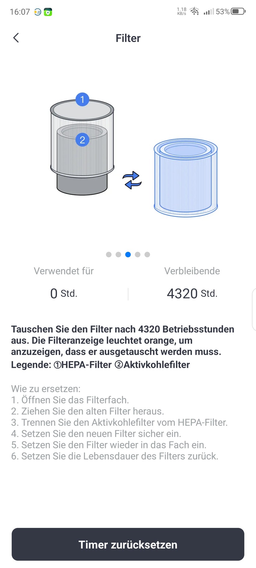 Switchbot Luftreiniger F6: App