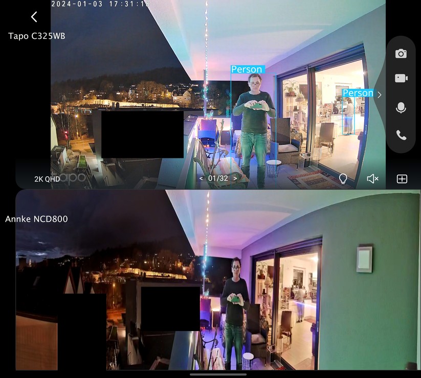 TP-Link Tapo C325WB: App, Onvif, Nachtaufnahmen