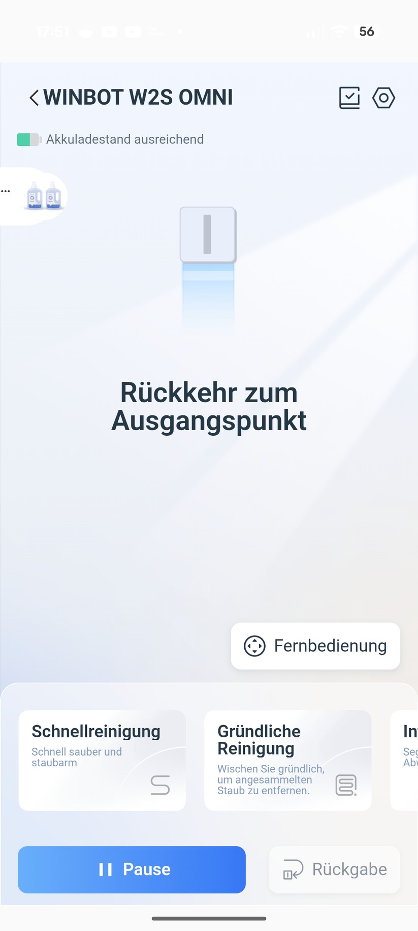 Ecovacs Winbot W2S Omni – App