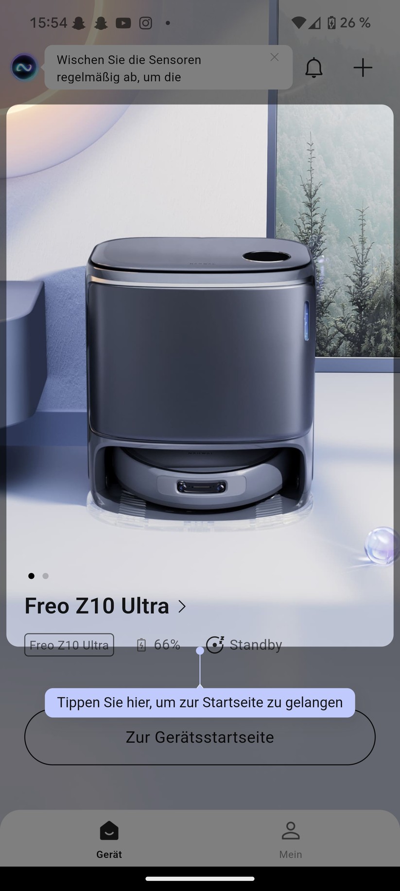 Narwal Freo Z10 Ultra – App