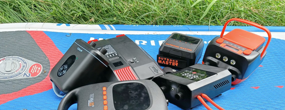 Elektrische Luftpumpen mit Akku für SUP, Kajak & Co.