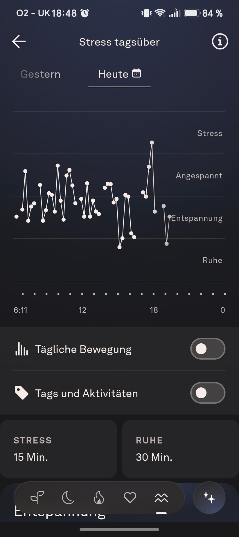 Oura Ring 5: App-Screenshots
