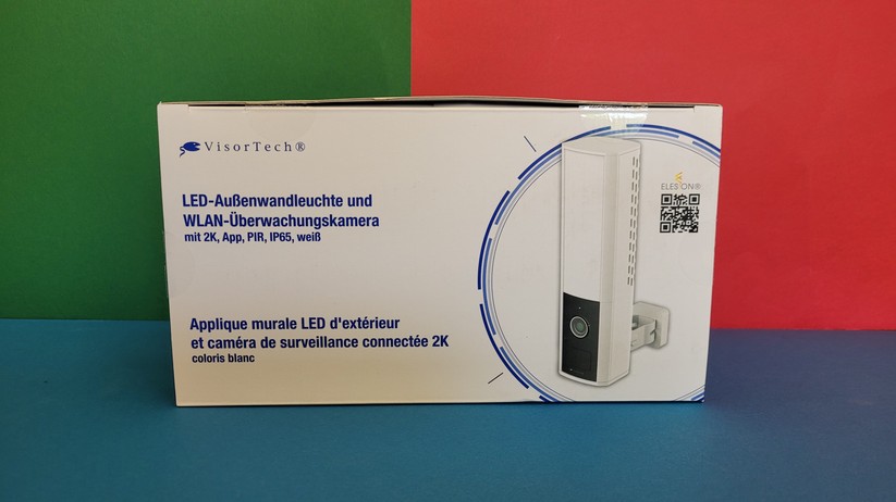 Visortech LED-Außenwandleuchte mit 2K-Überwachungskamera (ZX-5319-919)
