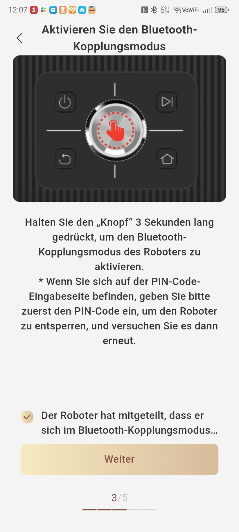 Mova Lidax Ultra 1000 AWD: Die Inbetriebnahme ist nach wenigen Minuten abgeschlossen.