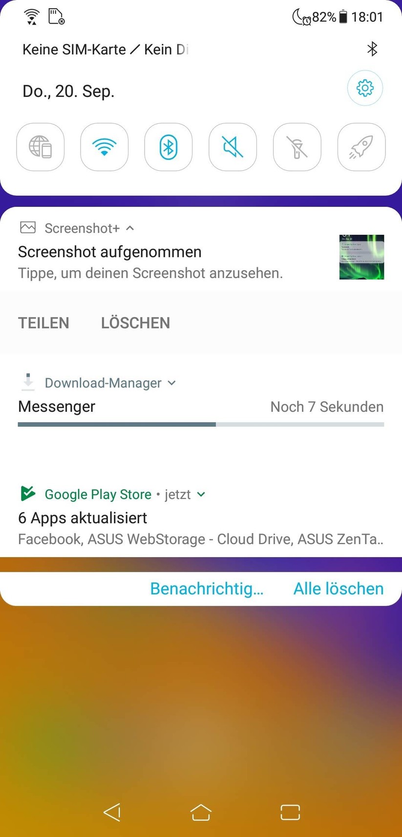 Benachrichtigungsleiste