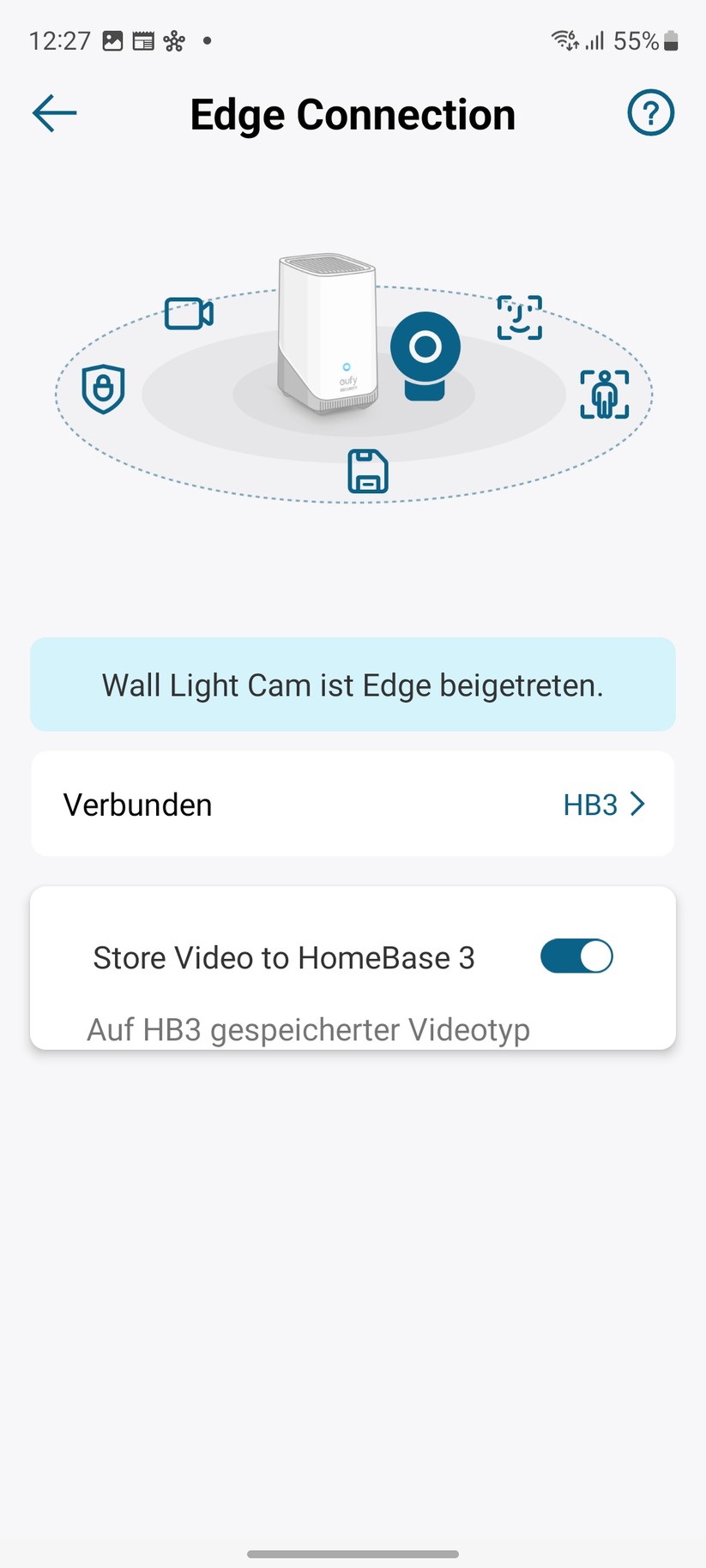 Eufy Wall Light Cam S100: Koppelung mit Home Base S380