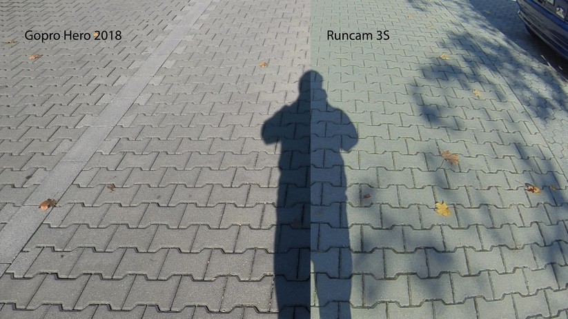 Für Fotos ist die Runcam ungeeignet. Hier ein Vergleich zur Gopro Hero 2018.