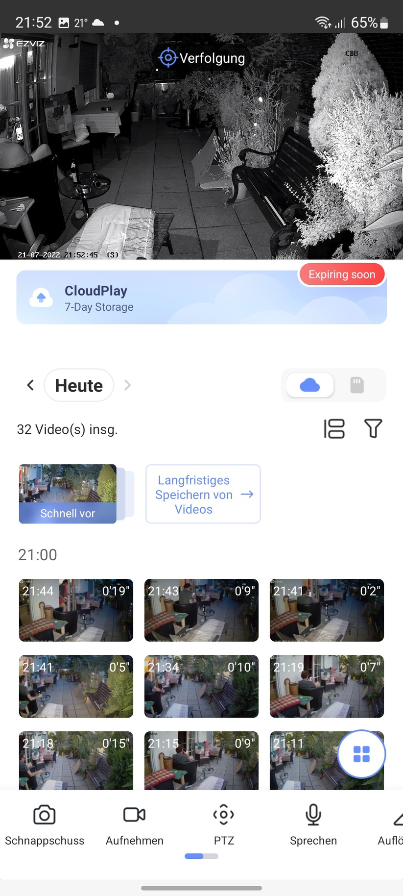 Ezviz CB8 2K: App, Einstellungen, Nachtsicht
