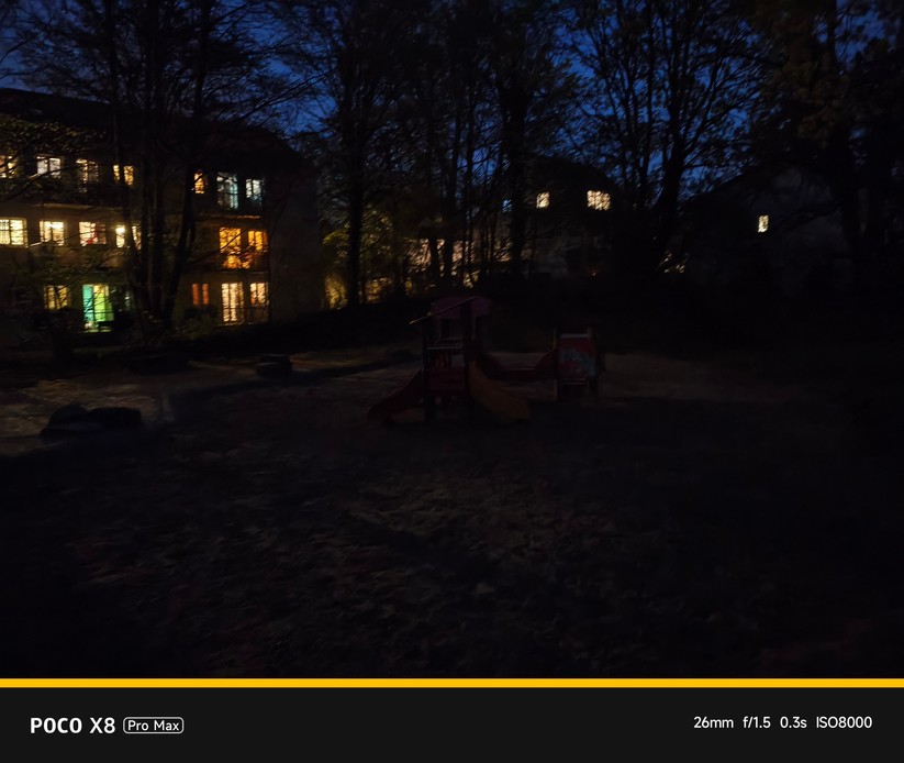 Xiaomi Poco X8 Pro Max: Hauptkamera bei Nacht