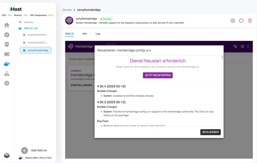Smart-Home-Zentrale Sonoff iHost: Zigbee, Docker, Homebridge, Node-RED