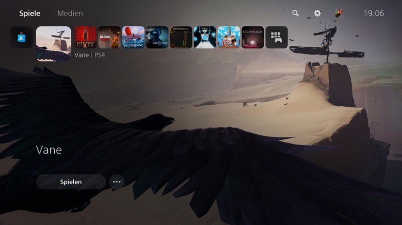 Playstation 5 - Benutzeroberfläche