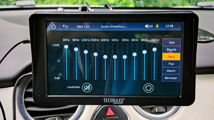 Technaxx Wireless Carplay & Android Auto Display 7" (TX-320): Equalizer