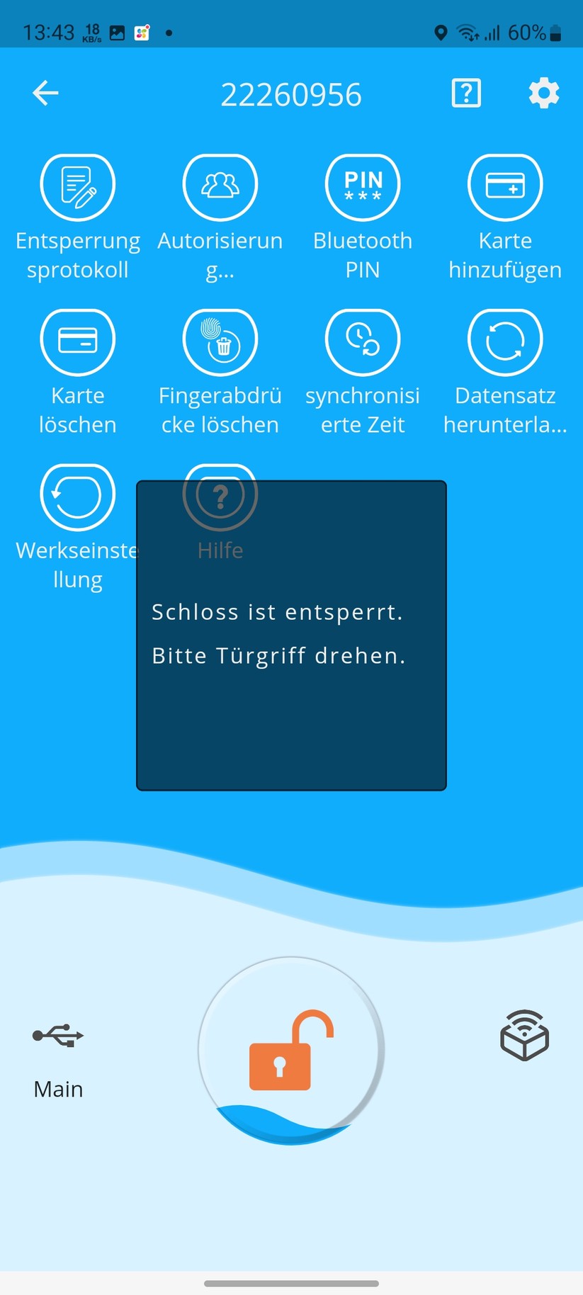 Welock Fingerprint Smart Lock Touch 41: App